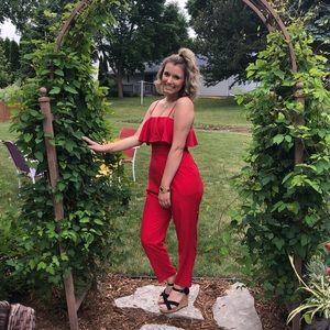 Red jumpsuit